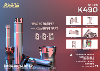 K490稳固型双面四刃方肩铣系列